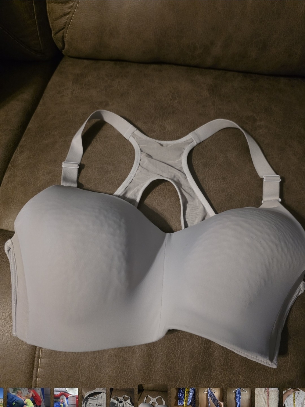 Avia White Molded Cup Racerback Bra